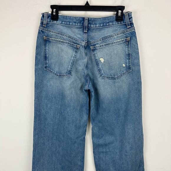 Madewell The Petite Low Slung Baggy Jean Robertson Wash Rigid Blue US 26P NWT - Picture 11 of 15
